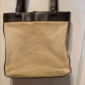 Tan and Brown Tote Bag